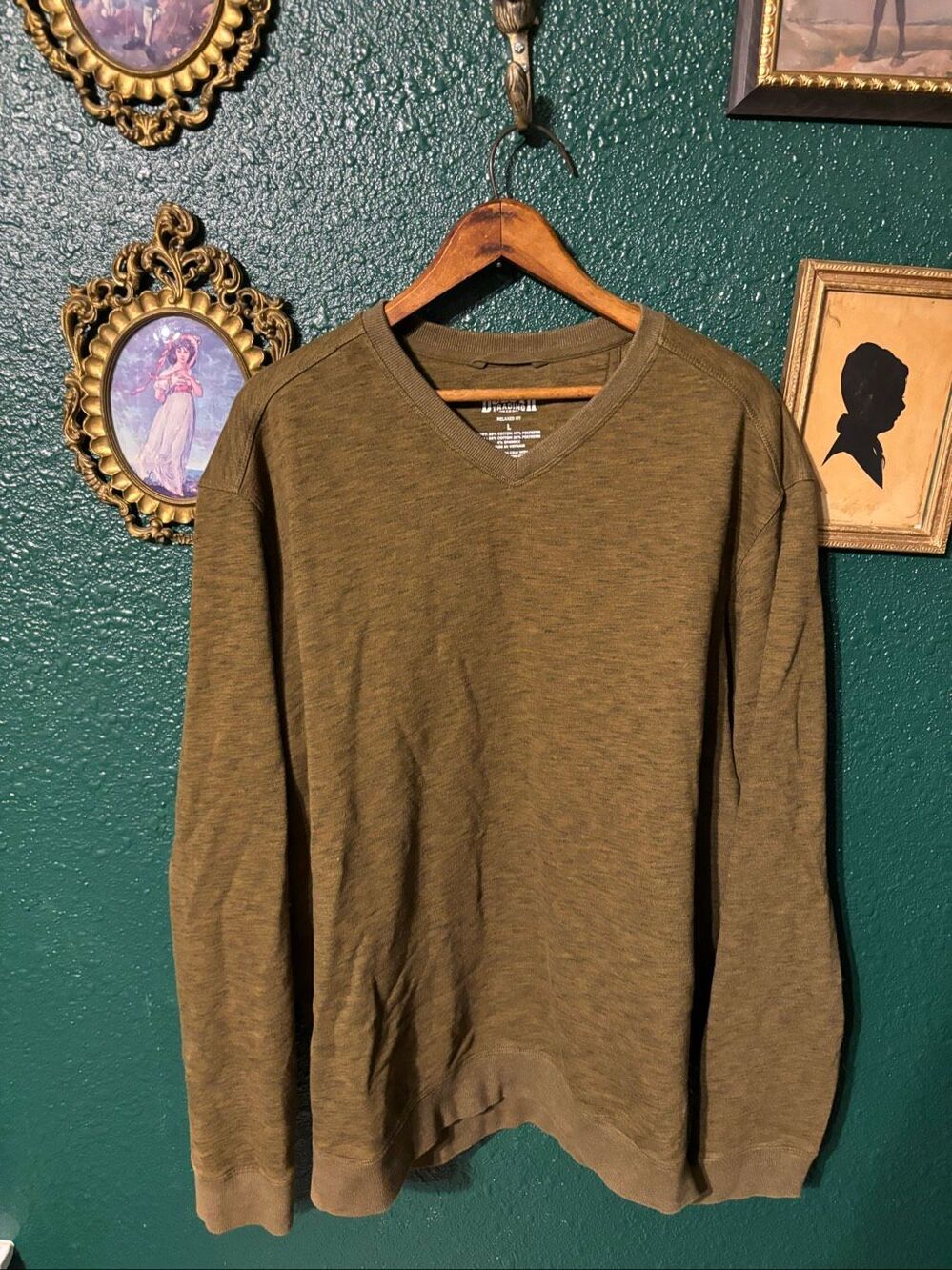 Duluth Green Crewneck Sweater Sz Large Mens